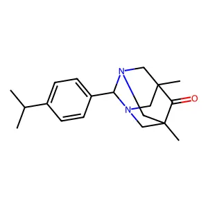 2-(4-Isopropylphenyl)-5,7-dimethyl-1,3-diazaadamantan-6-one structure