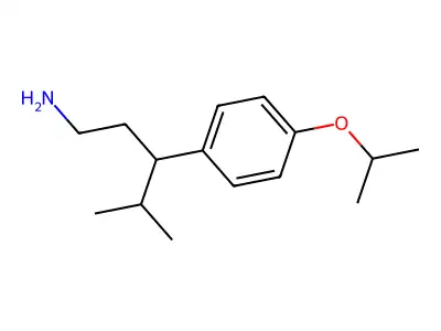 4-Methyl-3-(4-propan-2-yloxyphenyl)pentan-1-amine structure