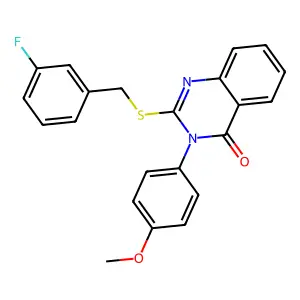 2-((3-Fluorobenzyl)thio)-3-(4-methoxyphenyl)-4(3H)-quinazolinone structure