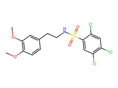 (2-(3,4-Dimethoxyphenyl)ethyl)((2,4,5-trichlorophenyl)sulfonyl)amine structure