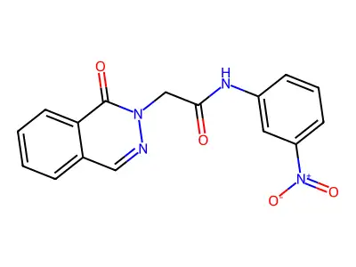 N-(3-nitrophenyl)-2-(1-oxophthalazin-2-yl)acetamide structure