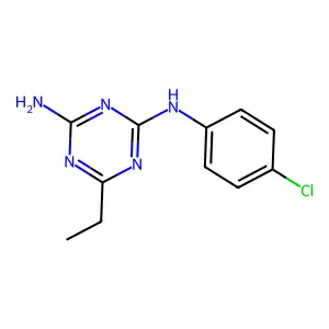 2-(P-Chloroanilino)-4-ethyl-6-amino-1,3,5-triazine structure