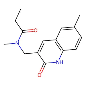 N-methyl-N-[(6-methyl-2-oxo-1H-quinolin-3-yl)methyl]propanamide structure