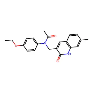 N-(4-ethoxyphenyl)-N-[(7-methyl-2-oxo-1H-quinolin-3-yl)methyl]acetamide structure
