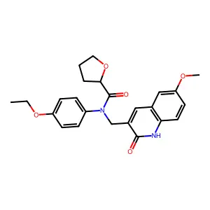 N-(4-ethoxyphenyl)-N-((2-hydroxy-6-methoxyquinolin-3-yl)methyl)tetrahydrofuran-2-carboxamide structure