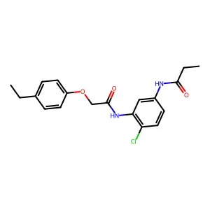N-[4-chloro-3-[[2-(4-ethylphenoxy)acetyl]amino]phenyl]propanamide structure