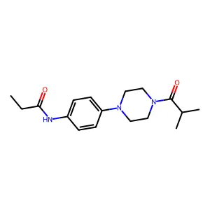 N-{4-[4-(2-methylpropanoyl)piperazin-1-yl]phenyl}propanamide structure