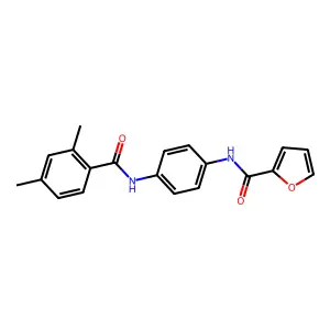 N-{4-[(2,4-dimethylbenzoyl)amino]phenyl}-2-furamide structure