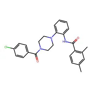 N-[2-[4-(4-chlorobenzoyl)piperazin-1-yl]phenyl]-2,4-dimethylbenzamide structure
