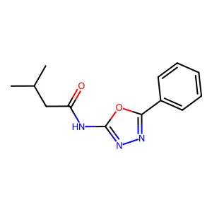 1,3,4-Oxadiazole, 2-(isobutyrylamido)-5-phenyl- structure