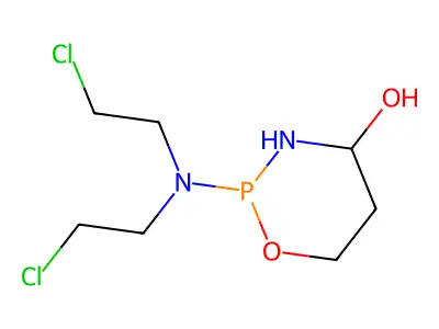 2-(Bis(2-chloroethyl)amino)-1,3,2-oxazaphosphinan-4-ol structure
