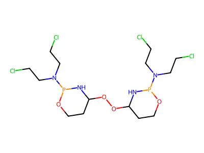 4,4'-Peroxybis(N,N-bis(2-chloroethyl)-1,3,2-oxazaphosphinan-2-amine) structure