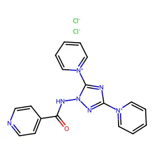 Isonicotinamide, N-(3,5-bis(4-pyridyl)-1H-1,2,4-triazolyl)-, dihydrochloride structure