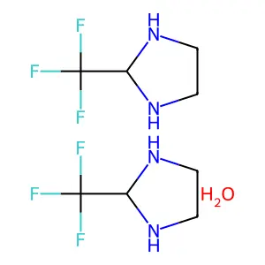 Imidazolidine, 2-trifluoromethyl-, hemihydrate structure