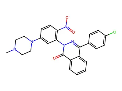 4-(4-Chlorophenyl)-2-[5-(4-methylpiperazin-1-yl)-2-nitrophenyl]phthalazin-1-one structure