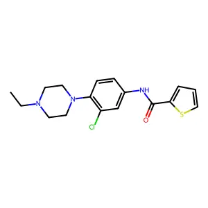 N-[3-chloro-4-(4-ethylpiperazin-1-yl)phenyl]thiophene-2-carboxamide structure