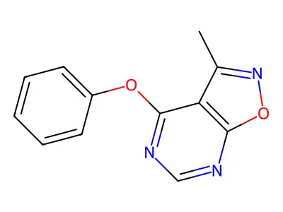 3-Methyl-4-phenoxy-[1,2]oxazolo[5,4-d]pyrimidine structure