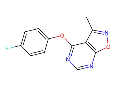 4-(4-Fluorophenoxy)-3-methyl-[1,2]oxazolo[5,4-d]pyrimidine structure