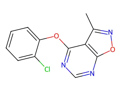 4-(2-Chlorophenoxy)-3-methyl-[1,2]oxazolo[5,4-d]pyrimidine structure