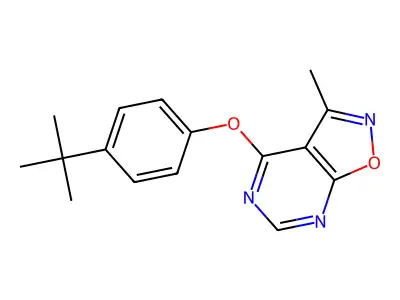 4-(4-Tert-butylphenoxy)-3-methyl-[1,2]oxazolo[5,4-d]pyrimidine structure