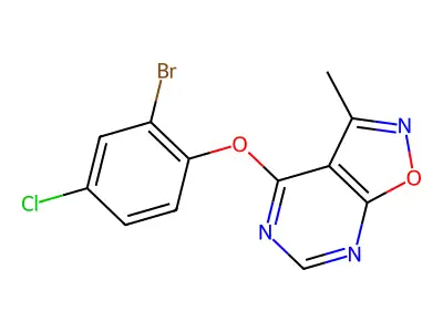 4-(2-Bromo-4-chlorophenoxy)-3-methyl-[1,2]oxazolo[5,4-d]pyrimidine structure