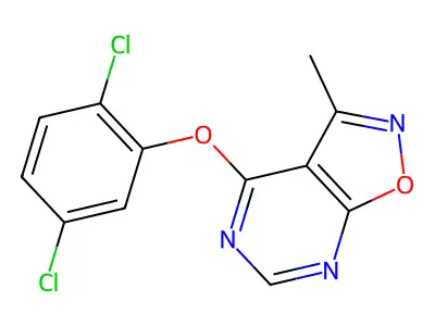 4-(2,5-Dichlorophenoxy)-3-methyl-[1,2]oxazolo[5,4-d]pyrimidine structure