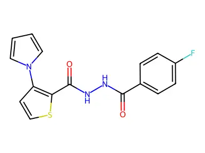 3-(1H-Pyrrol-1-yl)-2-thiophenecarboxylic acid 2-(4-fluorobenzoyl)hydrazide structure