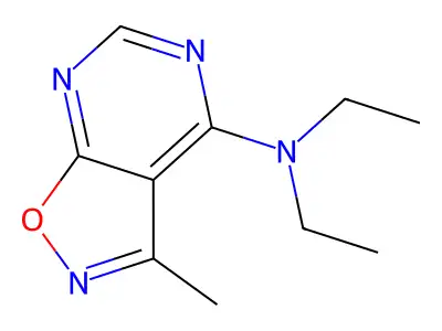 N,N-diethyl-3-methylisoxazolo[5,4-d]pyrimidin-4-amine structure