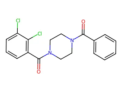 1-Benzoyl-4-(2,3-dichlorobenzoyl)piperazine structure
