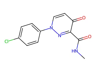 1-(4-chlorophenyl)-N-methyl-4-oxo-1,4-dihydro-3-pyridazinecarboxamide structure