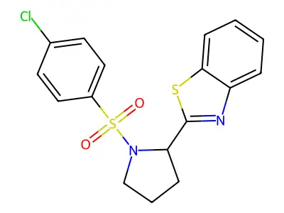 2-{1-[(4-Chlorophenyl)sulfonyl]-2-pyrrolidinyl}-1,3-benzothiazole structure