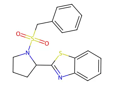 2-[1-(Benzylsulfonyl)-2-pyrrolidinyl]-1,3-benzothiazole structure