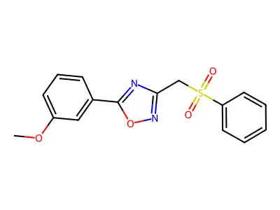 5-(3-Methoxyphenyl)-3-[(phenylsulfonyl)methyl]-1,2,4-oxadiazole structure