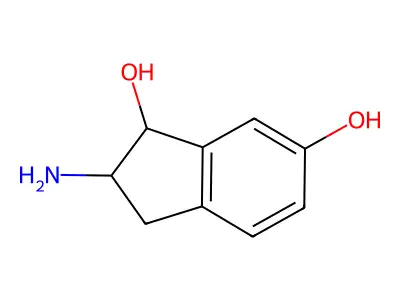 2-Amino-2,3-dihydro-1H-indene-1,6-diol structure