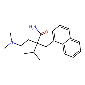 1-Naphthalenepropionamide, alpha-(2-(dimethylamino)ethyl)-alpha-isopropyl- structure