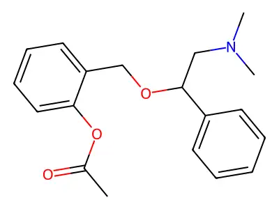 Phenethylamine, beta-(acetylsalicyloxy)-N,N-dimethyl- structure