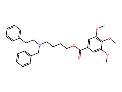 Phenethylamine, N-benzyl-N-(4-hydroxybutyl)-, 3,4,5-trimethoxybenzoate (ester) structure