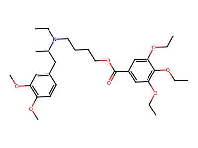 3,4-Dimethoxy-N-ethyl-N-(4-hydroxybutyl)-alpha-methylphenethylamine 3,4,5-triethoxybenzoate structure
