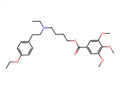 Phenethylamine, 4-ethoxy-N-ethyl-N-(4-hydroxybutyl)-alpha-methyl-, 3,4,5-trimethoxybenzoate structure
