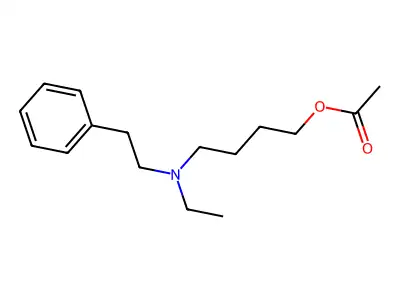 Phenethylamine, N-ethyl-N-(4-hydroxybutyl)-, acetate (ester) structure