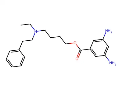 Phenethylamine, N-ethyl-N-(4-hydroxybutyl)-, 3,5-diaminobenzoate (ester) structure