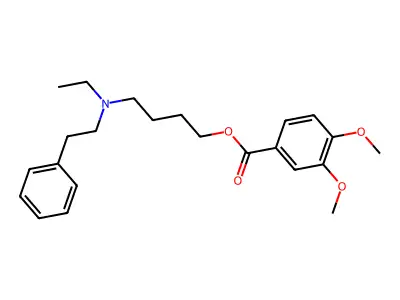 Phenethylamine, N-ethyl-N-(4-hydroxybutyl)-, 3,4-dimethoxybenzoate (ester) structure