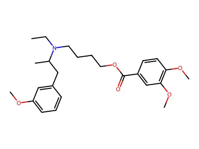 N-Ethyl-N-(4-hydroxybutyl)-3-methoxy-alpha-methylphenethylamine 3,4-dimethoxybenzoate structure