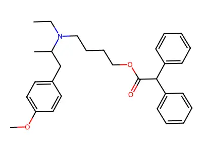 N-Ethyl-N-(4-hydroxybutyl)-4-methoxy-alpha-methylphenethylamine diphenylacetate structure