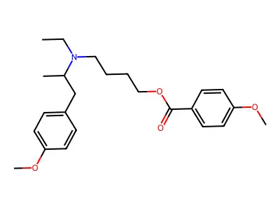N-Ethyl-N-(4-hydroxybutyl)-4-methoxy-alpha-methylphenethylamine p-methoxybenzoate structure