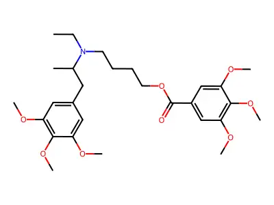 Phenethylamine, N-ethyl-N-(4-hydroxybutyl)-alpha-methyl-3,4,5-trimethoxy-, 3,4,5-trimethoxybenzoate (ester) structure