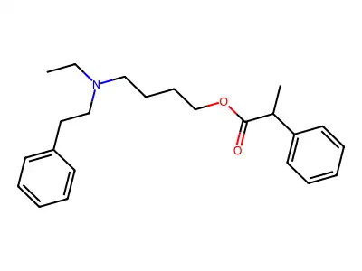 Phenethylamine, N-ethyl-N-(4-hydroxybutyl)-, 2-phenylpropionate (ester) structure