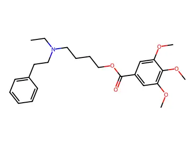 Phenethylamine, N-ethyl-N-(4-hydroxybutyl)-, 3,4,5-trimethoxybenzoate (ester) structure