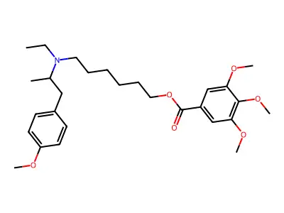 N-Ethyl-N-(6-hydroxyhexyl)-4-methoxy-alpha-methylphenethylamine 3,4,5-trimethoxybenzoate structure