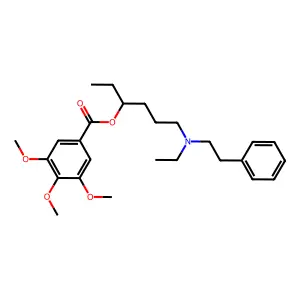 Phenethylamine, N-ethyl-N-(4-hydroxyhexyl)-, 3,4,5-trimethoxybenzoate (ester) structure